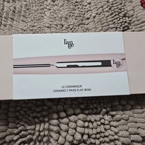 Lange Le Ceramique Ceramic 1-Pass Flat Iron - Pink and Black
